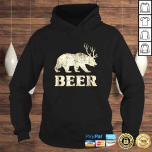 Hoodie Vintage Bear Deer Funny Beer TShirt