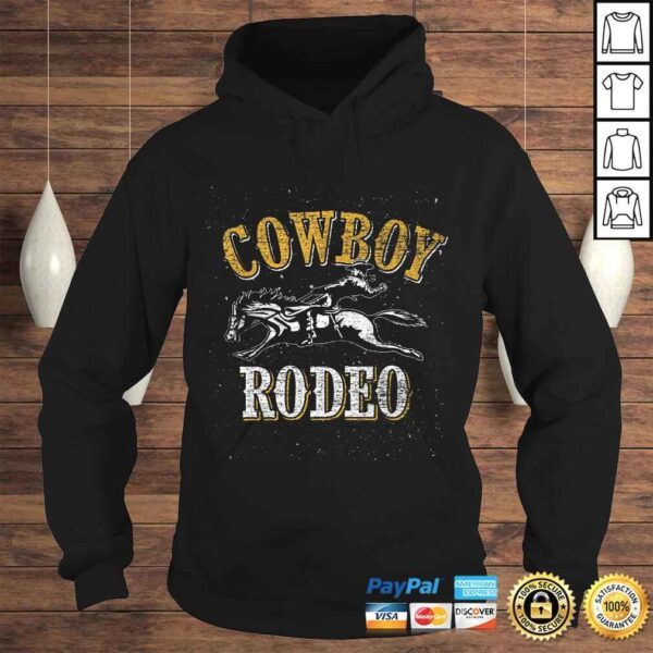 Vintage Bull Riding Rodeo Cowboy TShirt Gift - Image 4