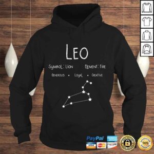 Hoodie Vintage Distressed Leo Symbol Zodiac Sign Birthday Shirt