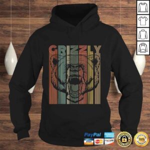 Hoodie Vintage Grizzly Bear Shirt Retro Bear Shirt Women Men Kids