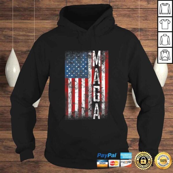 Vintage Grunge MAGA American Flag Lover Funny Shirt - Image 4