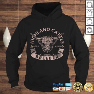 Hoodie Vintage Highland Cattle Breeder Scottich Cow Farmers TShirt