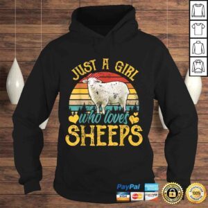 Hoodie Vintage Just a Girl Who Loves Sheeps Funny Sheeps Lover Gift Top