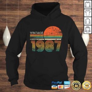 Hoodie Vintage Made in 1987 33rd Bithday GIft 33 Years Old Birthday Gift TShirt