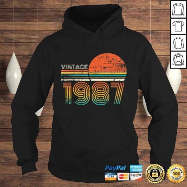 Vintage Made in 1987 33rd Bithday GIft 33 Years Old Birthday Gift TShirt - Image 4