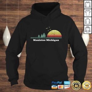 Hoodie Vintage Manistee Michigan Sunset Souvenir PrinTShirt