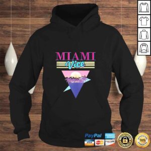 Hoodie Vintage Miami Florida Cityscape Retro Graphic Cool Beach Gift Top