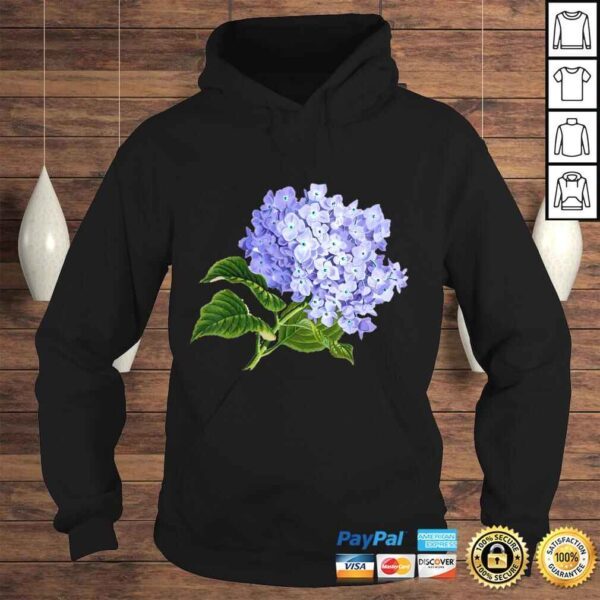 Vintage Purple Hydrangea Flowers Retro Gardener ArShirt - Image 4