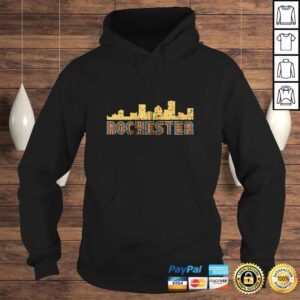 Hoodie Vintage Retro Rochester New York Skyline Zip Hoodie 1