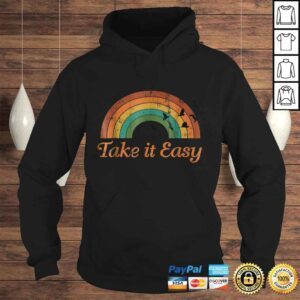 Hoodie Vintage Retro Weathered look Take it Easy Tee 1