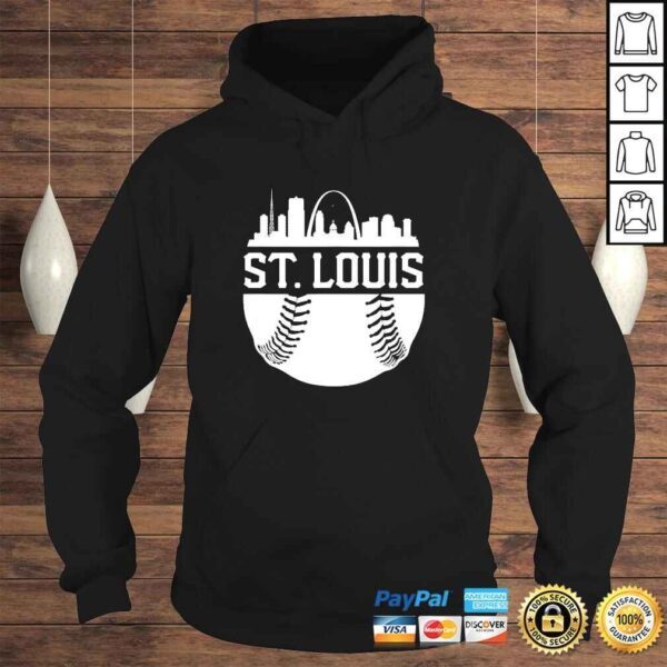 Vintage St. Louis Baseball Skyline Retro Missouri Tee T-Shirt - Image 4