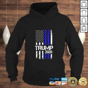 Hoodie Vintage Thin Blue Line Trump 2020 American Flag TShirt