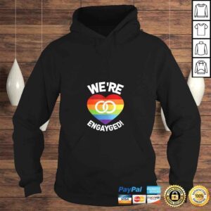 Hoodie Were Engayged Gay Pride Wedding Engagement Domestic Gift Tshirt