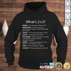 Hoodie Whats 22 Funny CPA Accountant Accounting Shirt Tee Gift