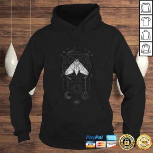 Hoodie Wicca and Witch Pagan Gifts Sacred Geometry Moth Art Design Shirt