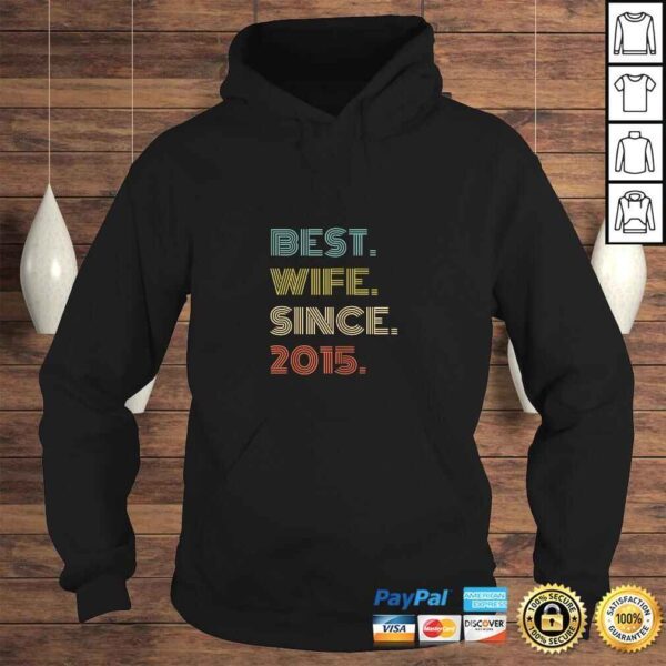 Womens 5th Wedding Anniversary Gift Best Wife Since 2015 Shirt - Image 4