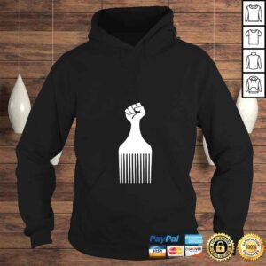 Hoodie Womens Afro Pick tee Afro Hair Pick Raised Fist TShirt