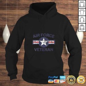 Hoodie Womens Air Force Veteran with Vintage Roundel Grunge VNeck TShirt