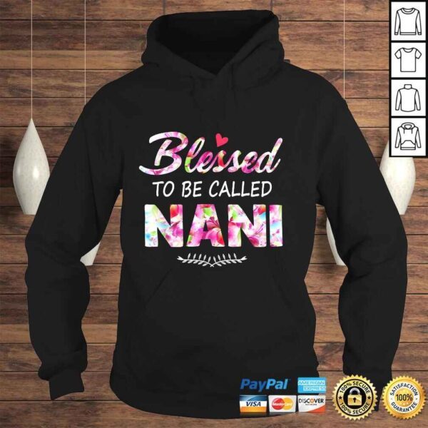 Womens Blessed To Be Called Nani Shirt Flower Style - Image 4