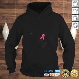 Hoodie Womens Breast Cancer Warrior Pink Ribbon Butterfly Awareness Gift TShirt