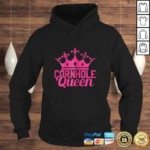 Womens Cornhole Queen Shirt - Corn Hole Shirt Funny Gift - Image 4