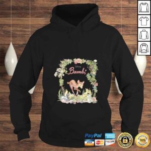 Hoodie Womens Disney Bambi Floral PortraiTShirt