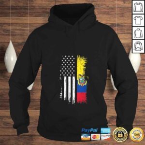 Hoodie Womens Ecuadorian American Flag Shirt Pride Ecuador USA Tee Shirt