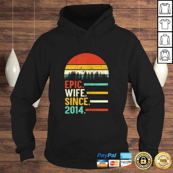 Womens Epic Wife Since 2014, 6th Wedding Anniversary Gift For Her Shirt - Image 4