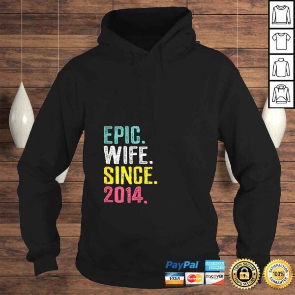 Womens Epic Wife Since 2014  6th Wedding Anniversary Gift For Her Shirt - Image 4