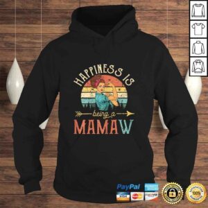 Hoodie Womens Happiness is being a Mamaw Mothers Day Gift Grandma VNeck TShirt