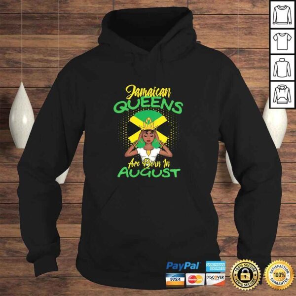 Womens Jamaican Queens Are Born In August Shirt - Image 4