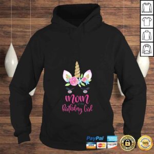 Hoodie Womens Unicorn Mom of the Birthday Girl Matching Party Group Theme Shirt