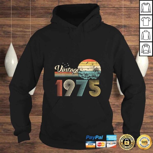 Womens Vintage 1975 Design 45 Years Old 45th birthday for Men Women TShirt - Image 4