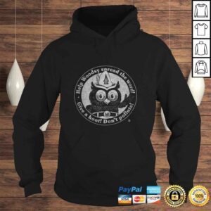 Hoodie Womens Woodsy Owl Give a Hoot Dont Pollute Faded Vintage TShirt