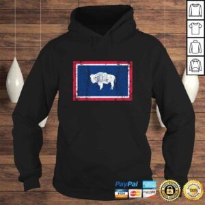 Hoodie Wyoming Flag Birthday Gift Vintage Distressed Novelty Mom SweaTShirt