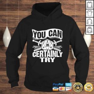 Hoodie You can Certainly Try D20 Dice Funny RPG Gamers TShirt