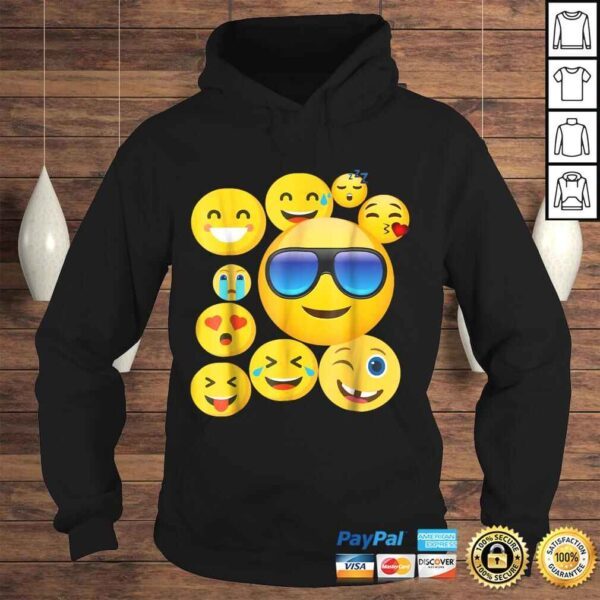 emoji wear -shirt Emoticon Cute smileys Face Shirt - Image 4