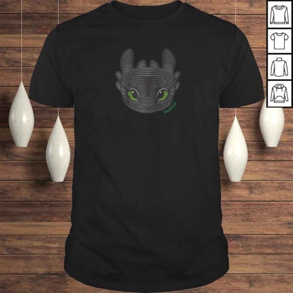 How to Train Your Dragon 3 Hidden World Toothless Big Head Raglan Baseball Tee