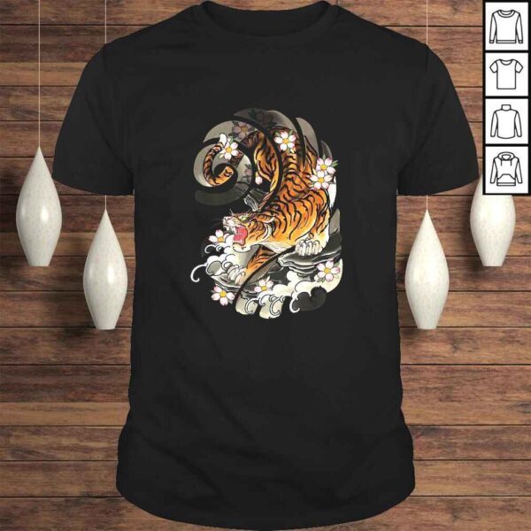 Japanese Tattoo Style Tiger Traditional & Shirt Design