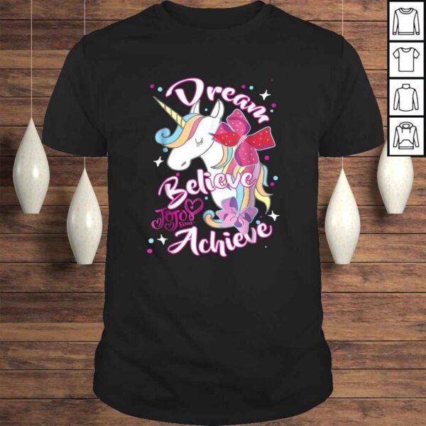 JoJo Siwa Dream Believe Achieve Unicorn Graphic Tee Shirt