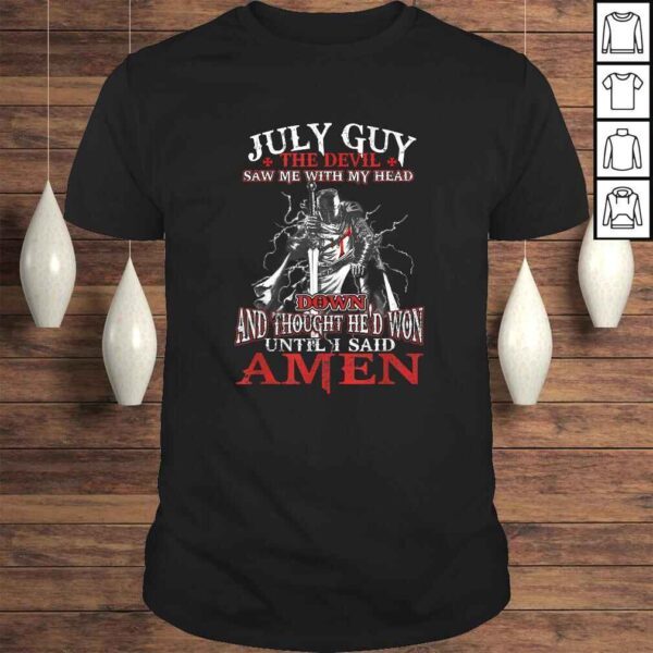 July Guy Devil Birthday Gifts for Boyfriend Husband Son T-shirt