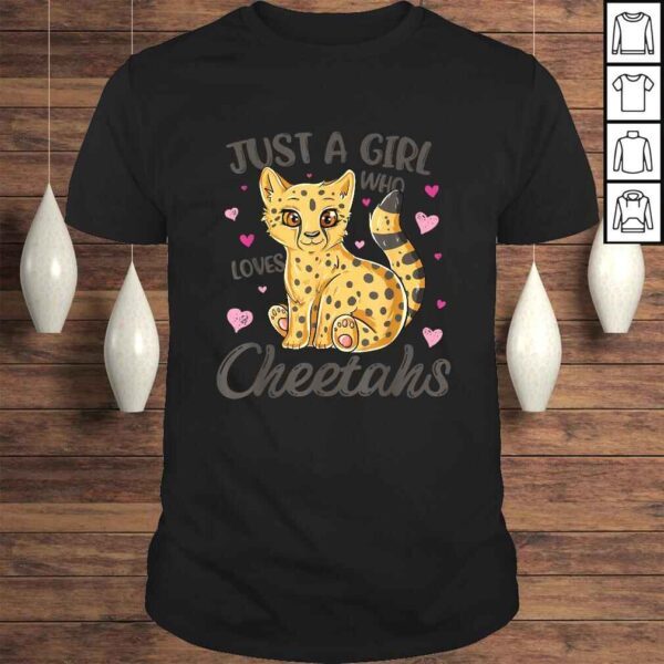 Just A Girl Who Loves Cheetahs Women Cheetah Cat Lover Gift TShirt