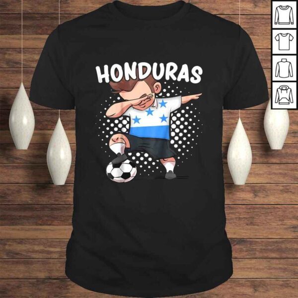 Kids Funny Dabbing Soccer Player Shirt Honduras Soccer Honduran