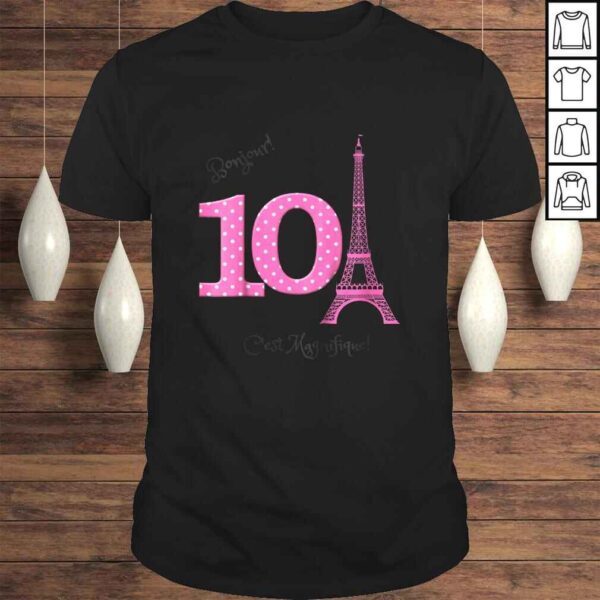 Kids Paris Theme 10th Birthday Gift Top