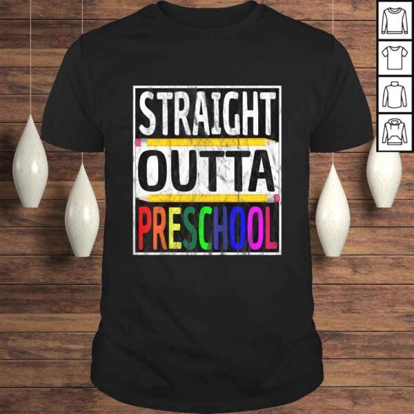 Kids Straight Outta Preschool Shirt Graduation Gift