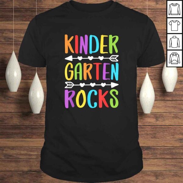 Kindergarten Rocks Shirt Back To School Teacher V-Neck T-Shirt