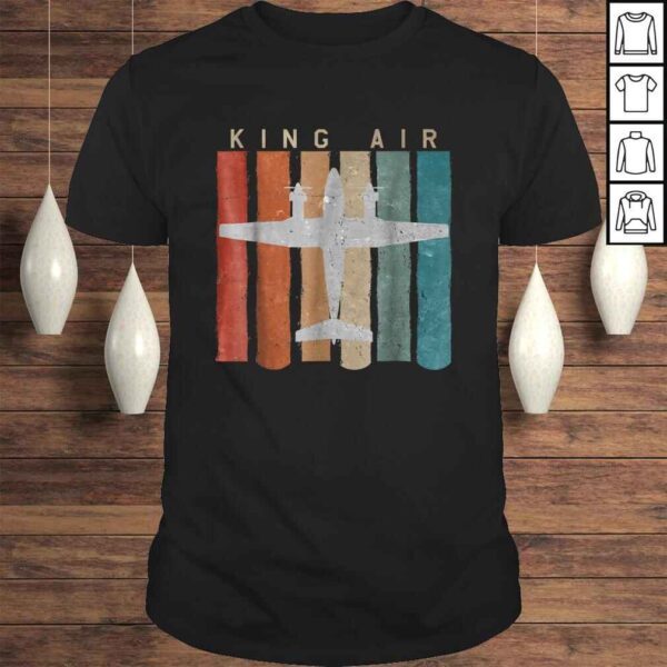 King Air Airplane Retro Vintage Airplane PiloShirt