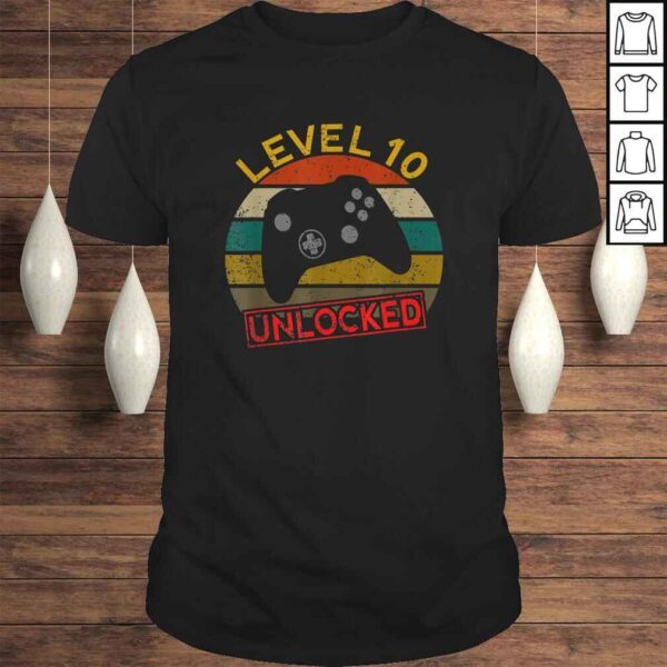 Level 10 Unlocked First 10th Birthday Anniversary Men Women TShirt