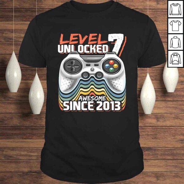 Level 7 Unlocked Awesome 2013 Video Game 7th Birthday Shirt