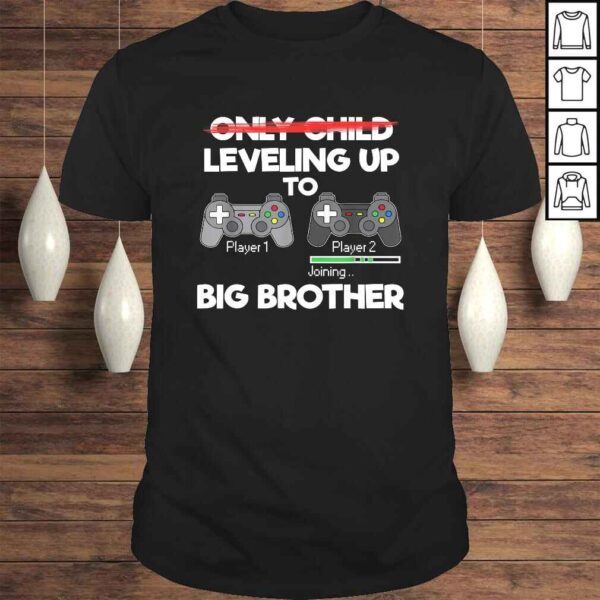 Leveling Up to Big Brother Promoted to Big Bro Gift Brothers TShirt